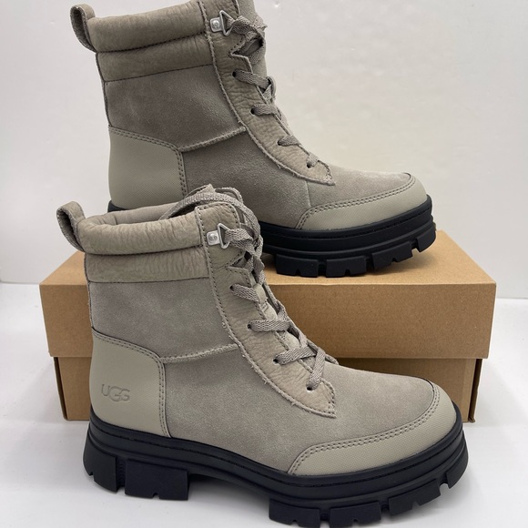 UGG Shoes - UGG WMNS Lace-Up 
W ASHTON WEATHERIZED LACE UP Cobble Grey - Kicks Machine Boots